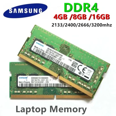 Memória SAMSUNG DDR4 SODIMM RAM 4GB 8GB 16GB 2133MHz 2400MHz 2666MHz 3200MHz Ram Laptop Memoria