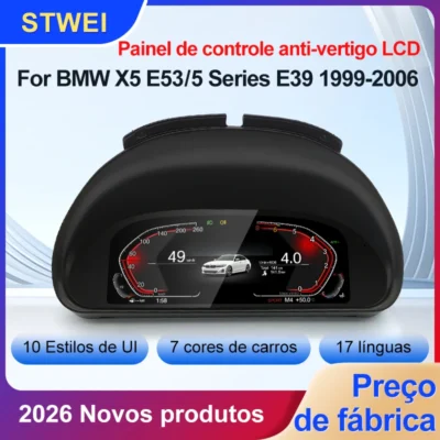 STWEI 2026 Novo Produto Preço de Fábrica Painel Digital LCD para Carro BMW Série 5 E38 E39 X5 E53 Painel de Instrumentos Cockpit