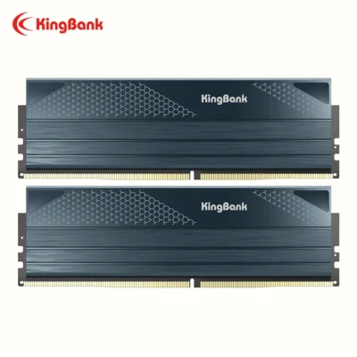 Kit de Memória KingBank SOARBLADE KFXB Série DDR5 96GB (48GBx2) 6400MHz Preto para Overclocking em Computação de Alto Desempenho
