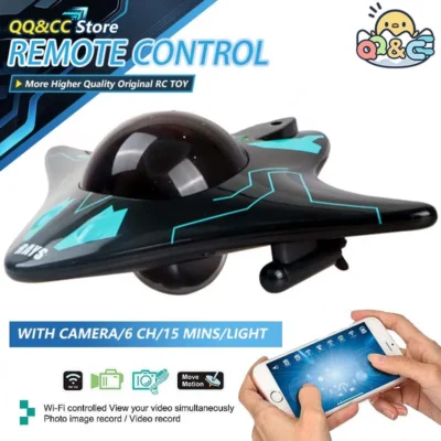 Barco rc submarino com câmera subaquática 6ch controle remoto wifi fpv barcos de controle remoto brinquedos de controle de rádio para meninos presentes do miúdo