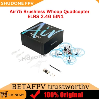 Novo betafpv air75 sem escova whoop quadcopter elrs 2.4g 5in1 ar controlador de vôo sem escova drone brinquedos para interior/exterior