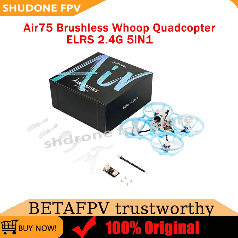 Novo betafpv air75 sem escova whoop quadcopter elrs 2.4g 5in1 ar controlador de vôo sem escova drone brinquedos para interior/exterior