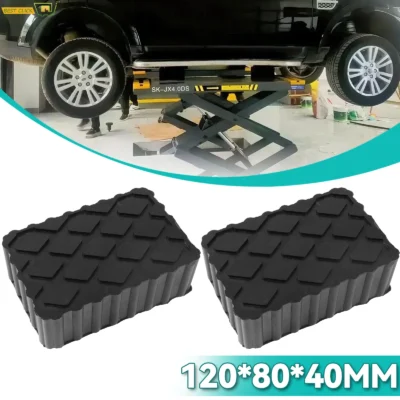 2 Peças de Almofadas de Borracha para Macaco Automotivo, Suporte Amortecedor para Equipamentos de Elevação, Acessórios de Blocos Elásticos
