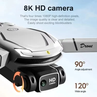 Original v88 zangão 8k profissional aéreo câmera dupla omnidirecional evitar obstáculos mini drone gps dobrável quadcopter 10km