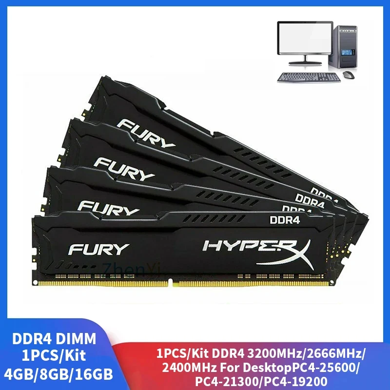 Memória RAM DDR4 16GB 8GB 4GB 2400MHz 2666MHz 3200MHz 1.2V Memória de desktop PC4-25600 21300 19200 DIMM 288pin - Image 2