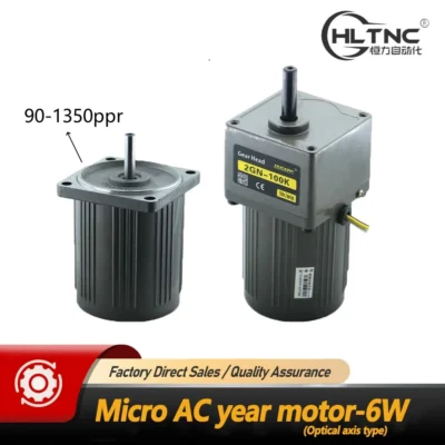 Motor de redução de engrenagem de indução assíncrona, 6w micro ac 220v 50/60hz com eixo 8mm 60mm flange 1400rpm para máquina de embalagem