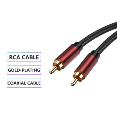 Cabos rca lotus febre coaxial av cabo de áudio cabeça de lótus cabo de sinal amplificador subwoofer de grau profissional