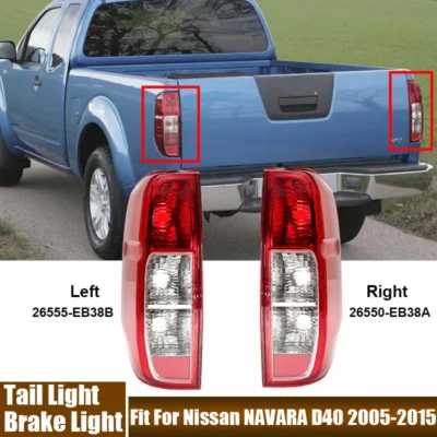 Lanterna Traseira Esquerda e Direita para Carro, Acessórios Compatíveis com Nissan NAVARA D40 2005-2015, Luz de Sinal de Freio Traseira para Picape # 26555EB38B, 26555EB38A