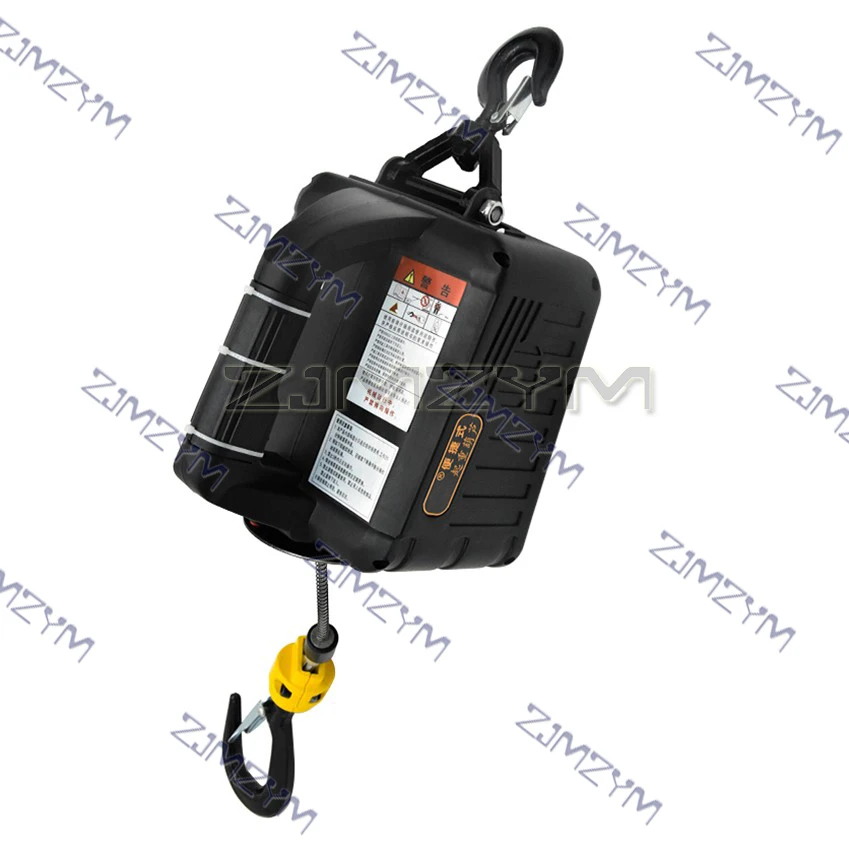 Carregar 500kg talha elétrica portátil guincho de mão bloco de tração cabo de aço elétrico talha de elevação corda de reboque - Image 2