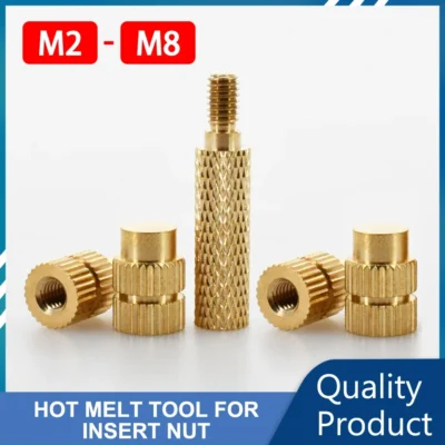 Latão Calor Inserir Porca Ferramenta Conector De Ponta De Ferro De Solda, M2, M2.5, M3, M4, M5, M6, M8, Impressora 3D, Inserindo Hot Melt, Copper Solda Dicas