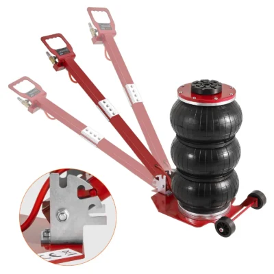 Air jack 3 toneladas/6600 lbs jack de ar de saco triplo, jack airbag com seis tubos de aço jack pneumático de levantamento rápido alça longa ajustável