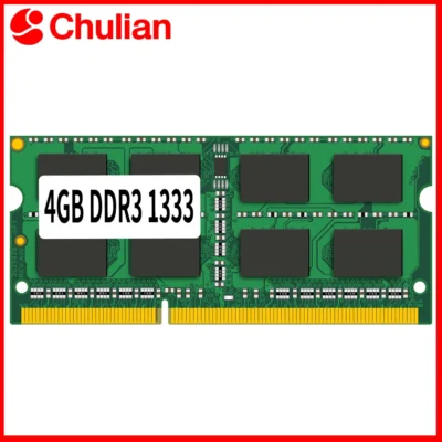 Memória Sodimm para Notebook, Memória RAM 1.5V PC10600 DDR3 1333MHz 204PIN, Memória DDR3 de 4GB para CPU Intel ou AMD