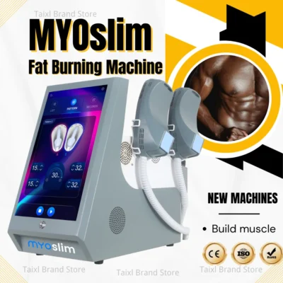 Máquina Elétrica Portátil Myoslim Body Slim Sculpt para Estimulação Muscular e Remoção de Gordura 6500W Hi-emt RF