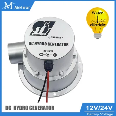 Meteor 100W 50W 36W Turbina de água portátil Potência 36V 18V DC Hidro gerador elétrico para uso em bateria 12V 24V
