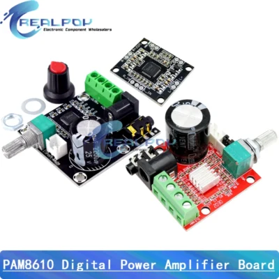 10W + 10W 12V Mini Hi-Fi PAM8610 Placa amplificadora estéreo de áudio 2X10W Classe D de canal duplo