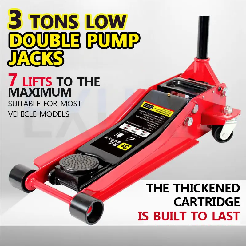 Loja de reparo de automóveis, ferramenta pequena para troca de pneus de caminhão e carro, cric de elevação de carro 2t/2.5t/3t, cric de elevação hidráulica horizontal 4s, levantador de loja - Image 5