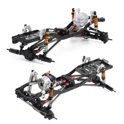 Quadro de carro de liga de alumínio 1/10 para axial scx10 único/2 velocidades quadro de transmissão crawler axial scx10 ii 90046 ex86100rc peça de carro