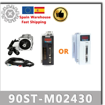90ST-M02430 220V 750W AC Servo motor 3000RPM 2.4 N.M. Servo motor 0,75KW Unidade CA monofásica Driver combinado de ímã permanente