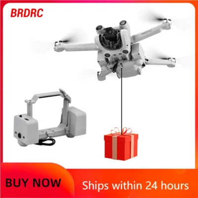 Brdrc 500m sistema de airdrop para dji mini 3/3 pro drone isca de pesca presente de casamento entregar lançador acessórios leves carga 100g