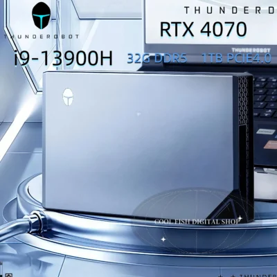 THUNDEROBOT MIX Mini PC i9-13900H 32GB DDR5 1TB SSD PCIE 4.0 NVME 1.7L 900g RTX 4070 WIFI6 Computador Desktop de Alto Desempenho