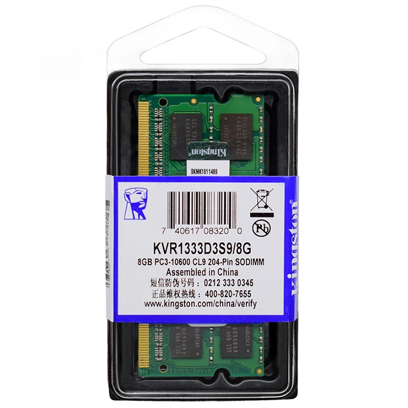 Kingston 2pcs Laptop Ram DDR3L DDR3 8GB 4GB 1066 1333 1600 1866Mhz SODIMM PC3-8500 10600 12800 Notebook Ram DDR3 Dual Channel - Image 4
