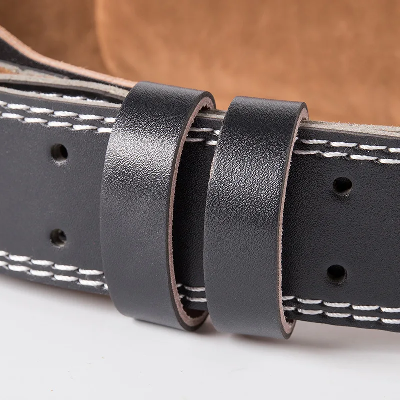 Suporte de cintura esportes cinto de segurança proteção fitness agachamento profundo duro puxar cinto de levantamento de peso couro do plutônio cinto de fitness proteção - Image 4