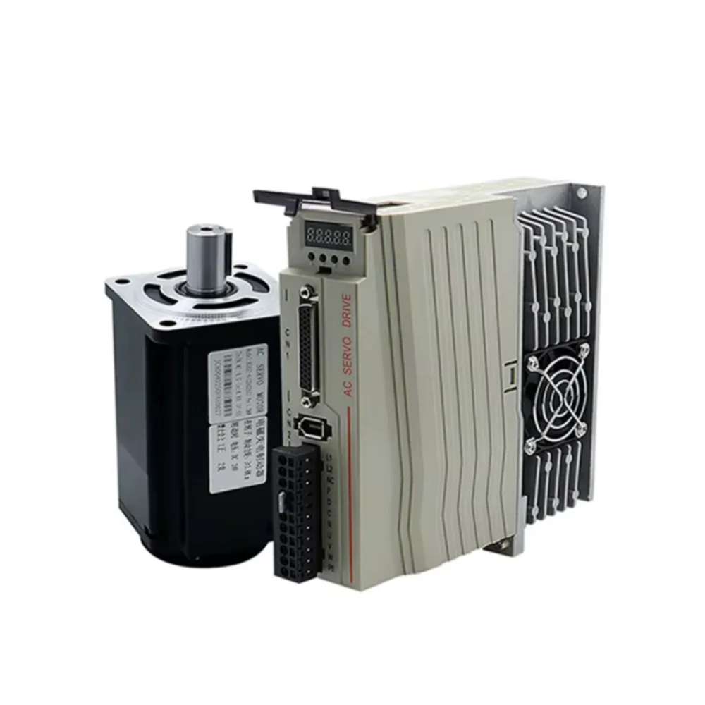 HLTNC 60 80 AST 400W 600W 750W 1KW 220V Ac Servo Motor Kit com codificador absoluto magnético de 17 bits + driver T3D 20A para gravador CNC - Image 3
