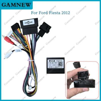 Car Stereo Cablagem, Suporte Canbus para Ford Fiesta 2012, Rádio Áudio, Adaptador de Cabo de Alimentação, 16Pin