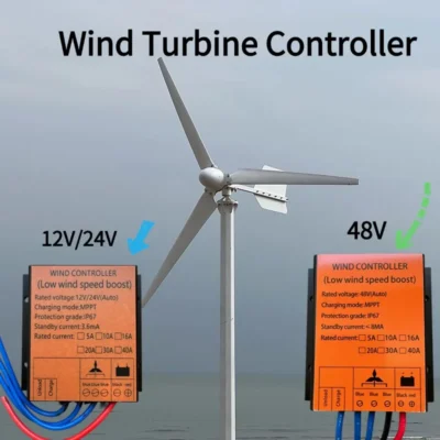 Controlador de Gerador de Turbina Eólica MPPT 500W 3000W com Proteção Contra Sobrecarga e Classificação IP67 à Prova d'Água