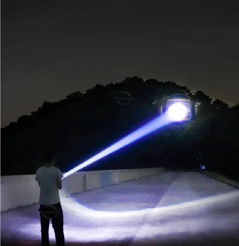 Lanterna poderosa de 100w com luz cob, lanternas led de alta potência, 7500mah, zoom poderoso, 3000m, lanterna tática, lâmpada de mão - Image 5
