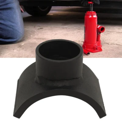 Adaptador de jack de garrafa sela de eixo de elevação hidráulica de alta resistência para tubo de 3 polegadas preto adaptador de eixo de garrafa de 12 toneladas