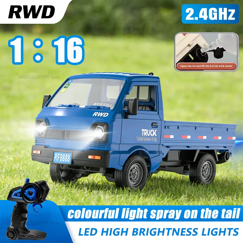 Brinquedo Quente Carro Controle Remoto 1:16 com Drift, Escalada, Spray, Luzes LED, Presentes para Meninos, Brinquedos Off-Road para Crianças e Adolescentes