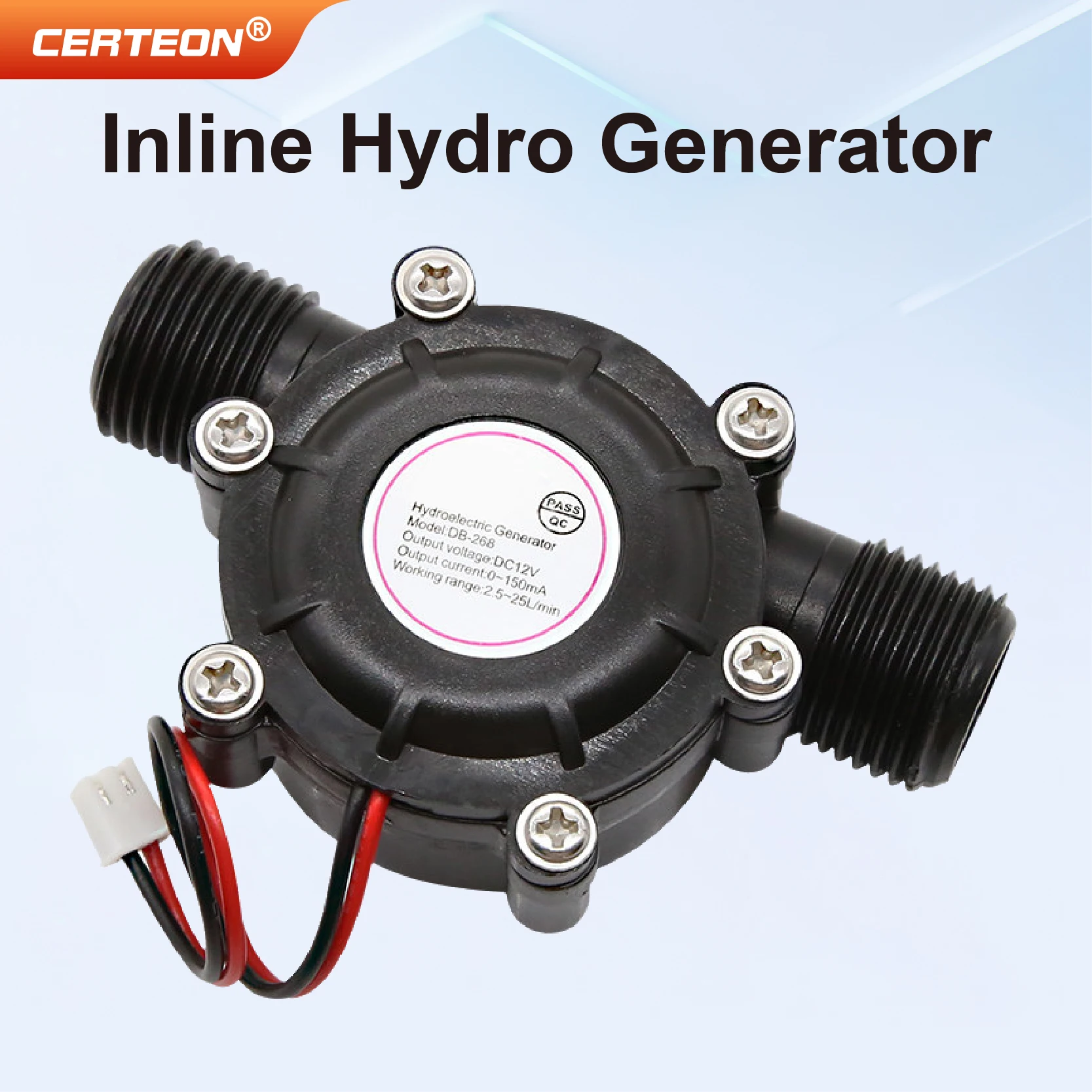 Gerador Hidráulico de Alta Potência para Chuveiro e Torneira Instalação em Tubulação Geração AC 25V com Fluxo de Água Ideal para Banheiro e Casa Inteligente - Image 4