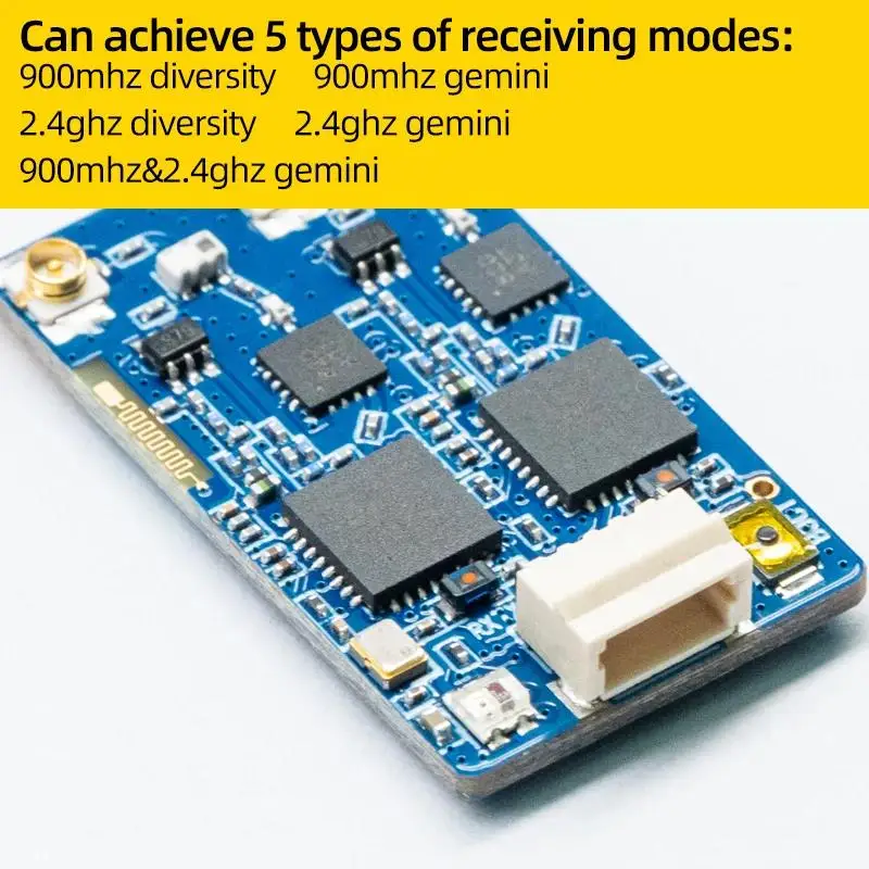 Bayckrc 900mhz 2.4ghz 915m elrs banda dupla gemini receptor expresslrs rx tcxo para rc fpv corrida drone de longo alcance asa fixa - Image 2