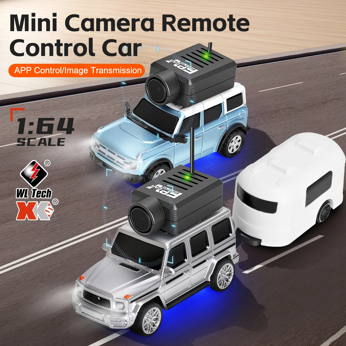 Wltoys 1/64 mini carro rc com câmera 720p fpv wifi app controle 2.4g reomte contorl veículo de corrida brinquedo para crianças 6405 6406 - Image 2