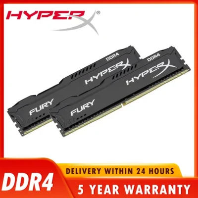 HyperX Fury-DDR4 RAM, 8GB, 16GB, 32GB, 3600MHz, 3200MHz, 2666MHz, 2400MHz, 2133MHz, DRAM, CL18, CL16, 1.35V DIMM, 288 pinos, original