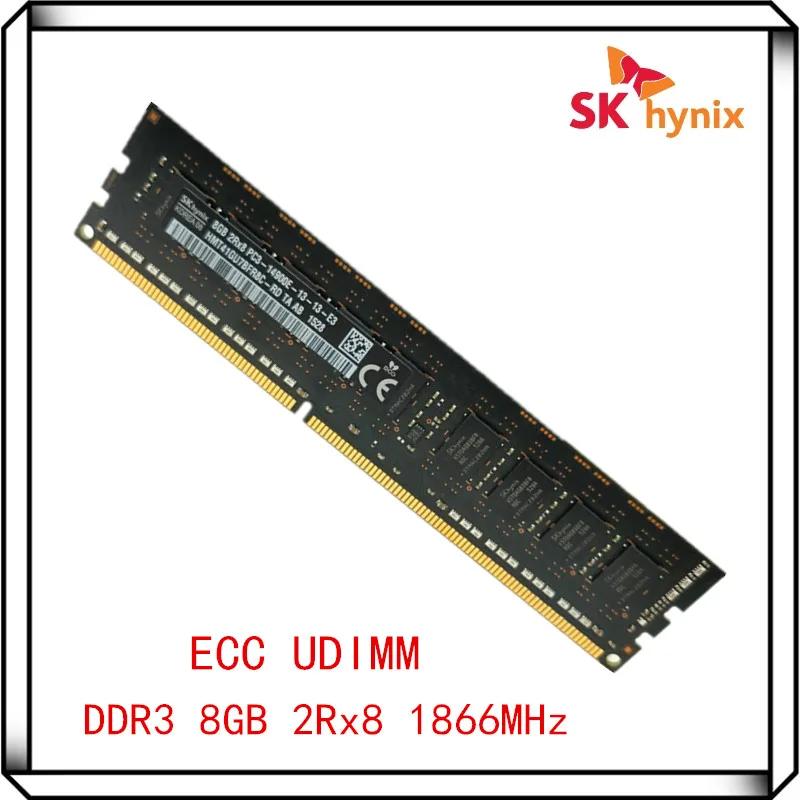 SK Hynix-Pure ECC UDIMM Workstation, Memória do servidor, DDR3 8GB, 14900E, PC3, 1866MHz, 2Rx8, 8GB RAM, Sem buffer
