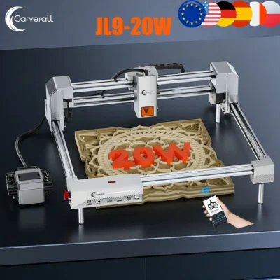 Máquina de Gravação e Corte a Laser com Assistência de Ar, Cortador a Laser de Alta Precisão para Pequenos Negócios, Oficinas e Ferramentas DIY