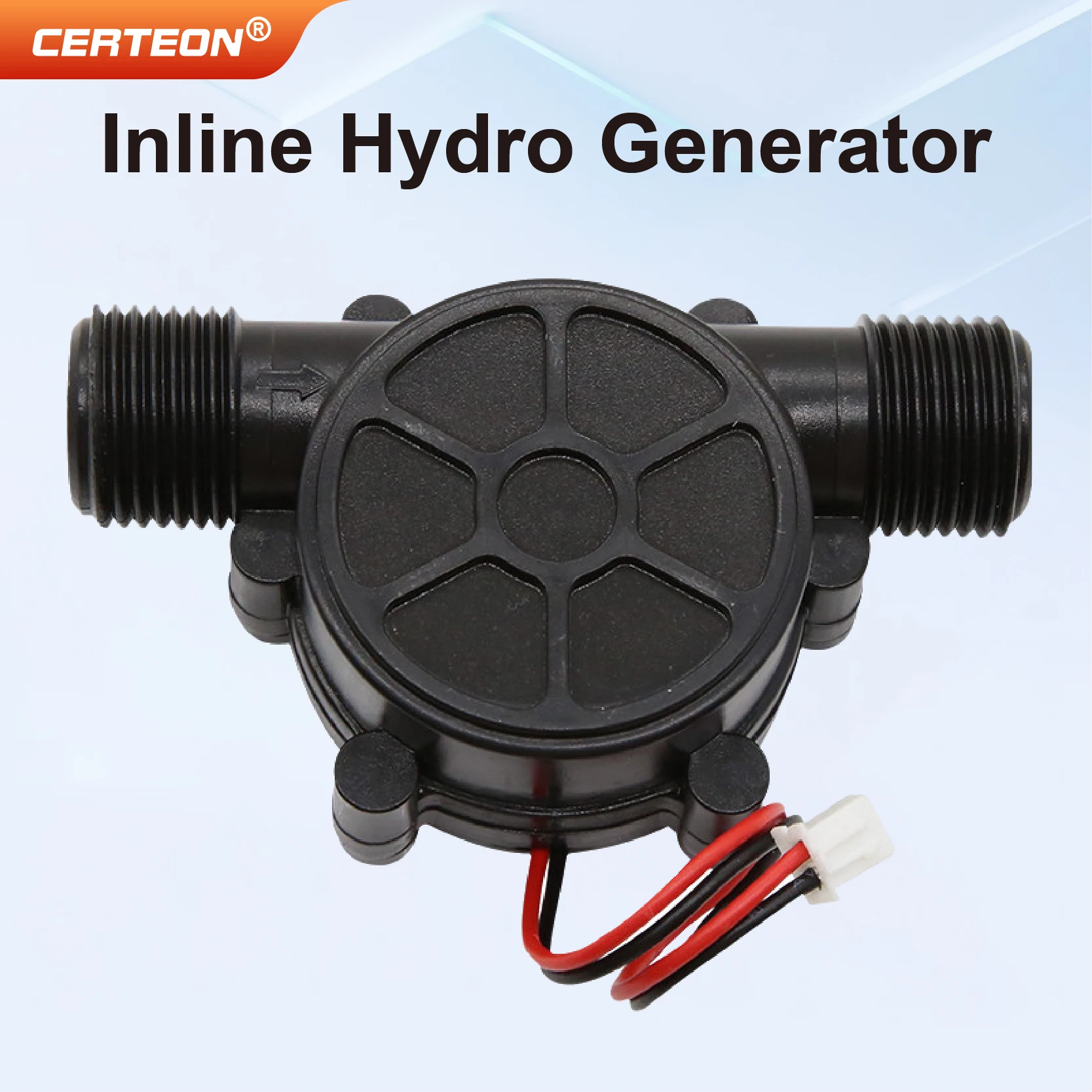 Gerador Hidráulico de Alta Potência para Chuveiro e Torneira Instalação em Tubulação Geração AC 25V com Fluxo de Água Ideal para Banheiro e Casa Inteligente - Image 2