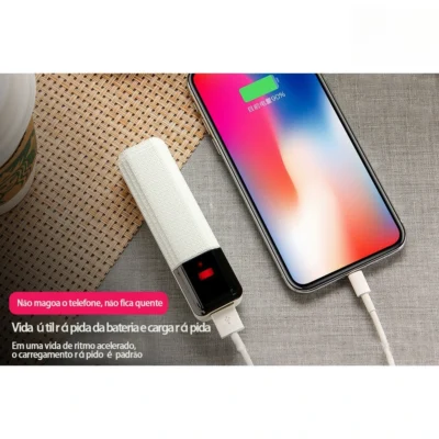 Carregador Portátil 2600mAh Power Bank de Bolso Mini Bateria Externa Leve e Prático