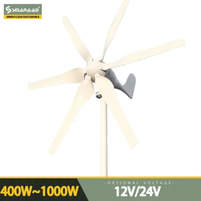 Moinhos de vento alternativos livres da energia do gerador 12v 24v 48v 400w 600w 800w 1kw com o controlador híbrido 3/5/6 lâminas de mppt