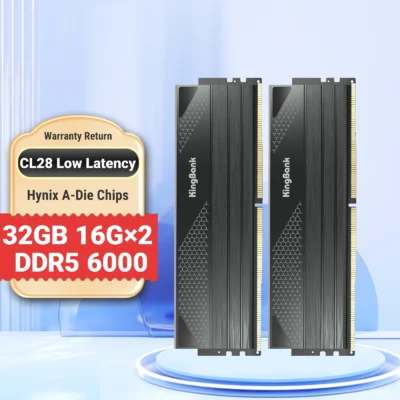 Memória RAM DDR5 32GB (16GBx2) 6000MHz KingBank SoarBlade KFXB para Computador Gamer DIY, Hynix A die CL28