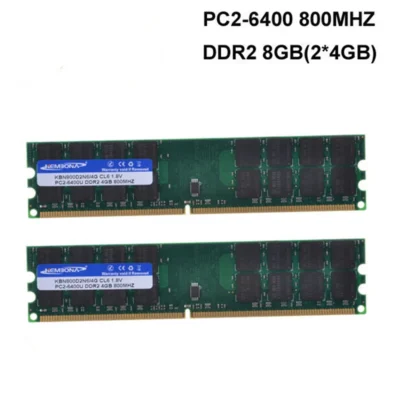 KEMBONA RAM DESKTOP PC DDR2 800Mhz 8GB (KIT de 2x4gb) ddr2 8g kit PC2-6400 apenas para placa-mãe A-M-D