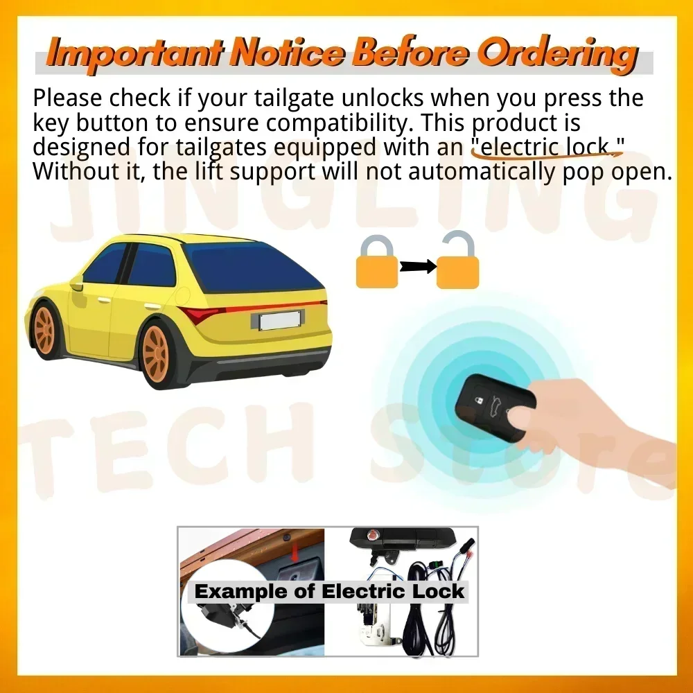 Qty(2) suportes de porta-malas com mola para SEAT Ibiza Mk5 (6F/KJ1) 5 portas Hatchback 2017-presente Suporte de elevação de bagageira traseira Choque - Image 2