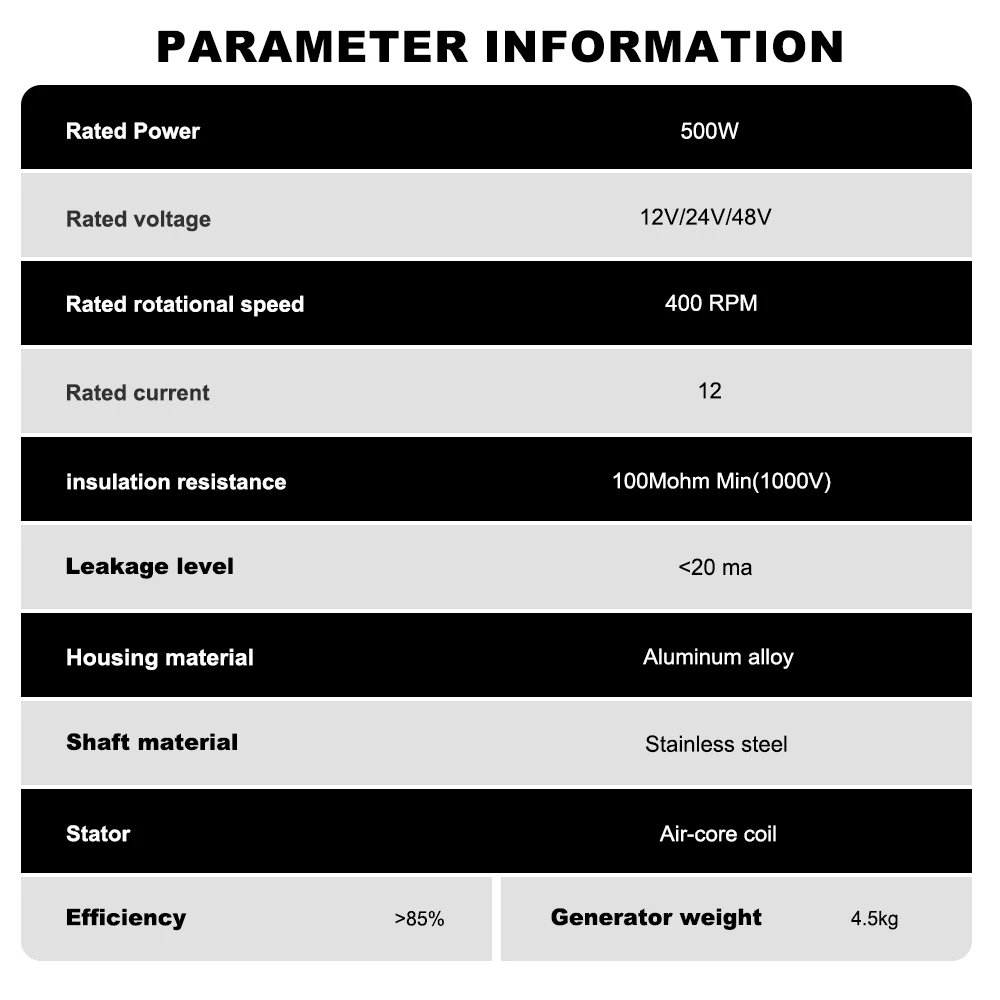 Gerador de Ímã Permanente Sem Engrenagens de Baixa Velocidade 100W 200W 300W 12V 24V 48V para Turbina Eólica de Baixas RPM - Direto da Fábrica na China - Image 5