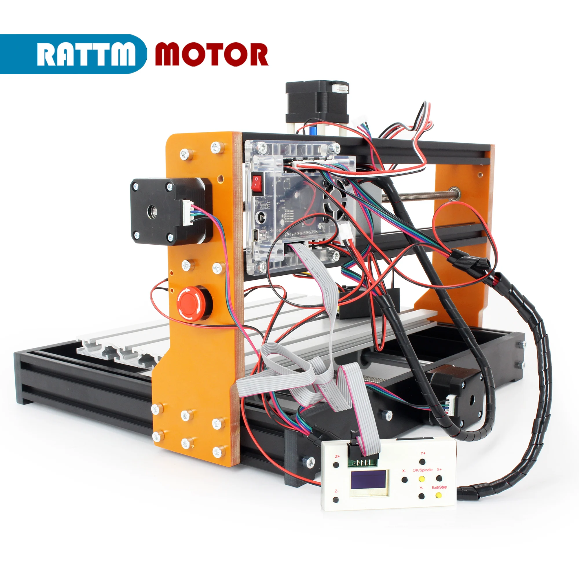 【Estoque nos EUA e UE e BR】 Novo kit de atualização de estrutura de metal de liga de alumina CNC 3018 Plus Nema17 42 Stepper com limite, interface de parada de emergência - Image 2
