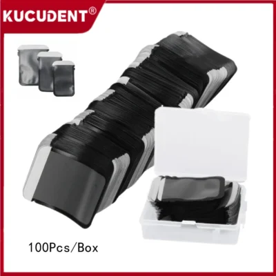 100 pçs/caixa descartável dental xray filme barreira envelopes peça de dentes bolsa protetora sacos capa para odontologia varredura x fósforo