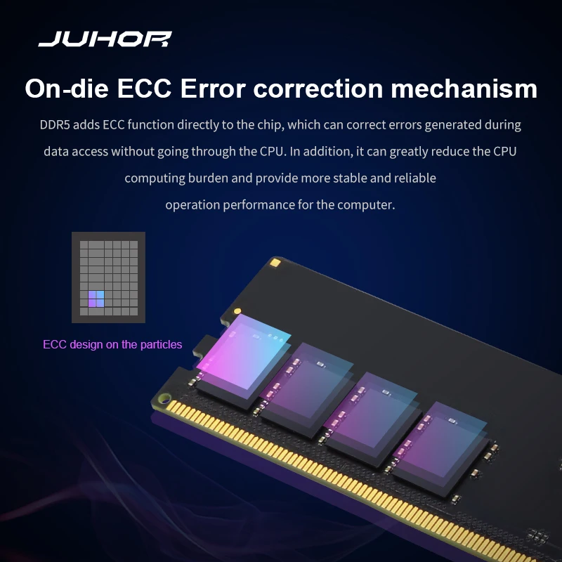 JUHOR Memoria Ram DDR5 RGB 16GB 6000MHz 6400MHz Desktop PC5 Computador Memória regulável de alto desempenho - Image 6