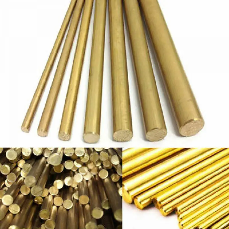 1 ~ 10 peças comprimento 100 ~ 500mm 1.6/3/4/5/6/8/9/10/12/16/20mm hardware diy haste de barra redonda de latão tubo de fio circular modelagem haste de latão - Image 4