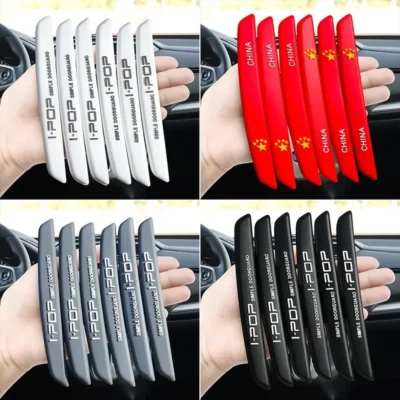 Car Door Edge Protection Guards, Auto Buffer Trim Molding Protection Strip, Scratch Protector, Car Door Crash Bar, 4 pcs, 6pcs